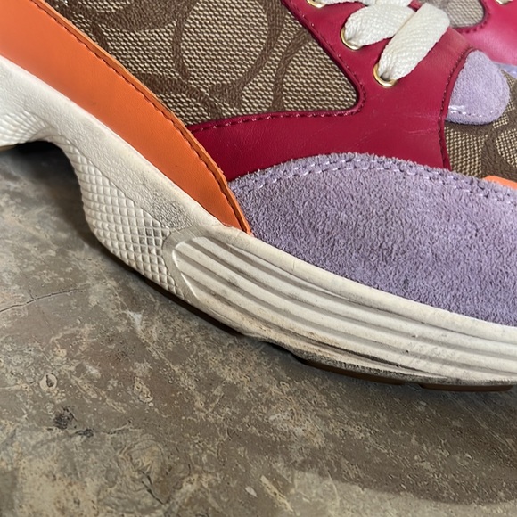 Womens size 10 Coach multi colored sneakers - Picture 5 of 7